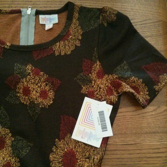 New NWT Brown & Yellow Floral Print Dress Size XS Feminine Retro Cottagecore - Picture 9 of 10